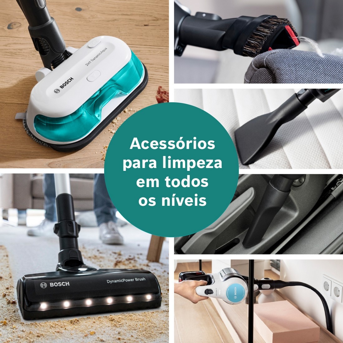 Aspirador Vertical Bosch BCS71HYG4 Unlimited 7 ProHygienic Aqua - Autonomia 40 min - Branco e Azul Branco / Azul-2