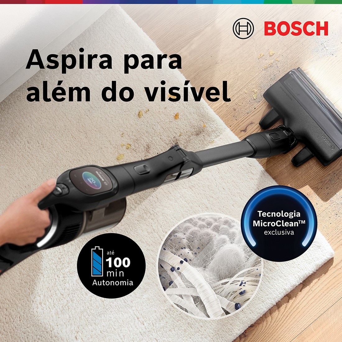 Aspirador Recarregável Bosch BCS1051POW Unlimited 10 ProPower - Preto Preto-5