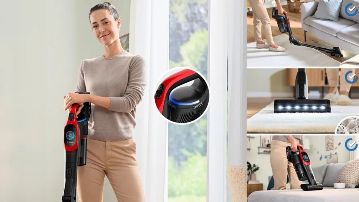 Aspirador Recarregável Bosch BCS1041PET Unlimited 10 ProAnimal - Vermelho Preto / Vermelho-2