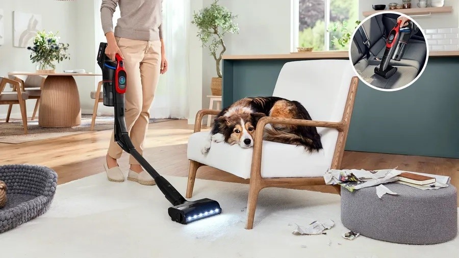 Aspirador Recarregável Bosch BCS1041PET Unlimited 10 ProAnimal - Vermelho Preto / Vermelho-4
