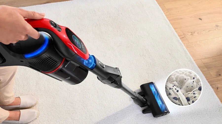 Aspirador Recarregável Bosch BCS1041PET Unlimited 10 ProAnimal - Vermelho Preto / Vermelho-5