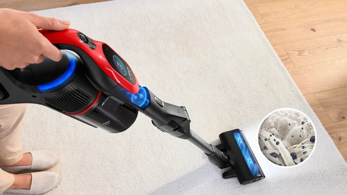 Aspirador Recarregável Bosch BCS1041PET Unlimited 10 ProAnimal - Vermelho Preto / Vermelho-5