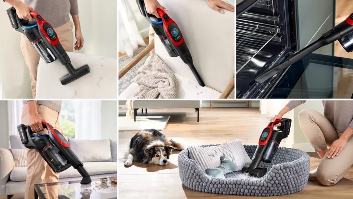 Aspirador Recarregável Bosch BCS1041PET Unlimited 10 ProAnimal - Vermelho Preto / Vermelho-6