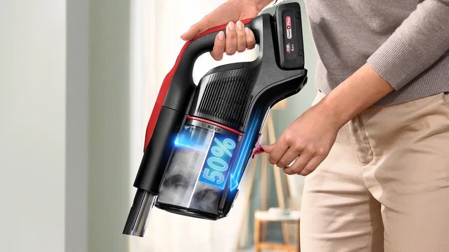 Aspirador Recarregável Bosch BCS1041PET Unlimited 10 ProAnimal - Vermelho Preto / Vermelho-8