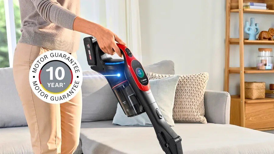 Aspirador Recarregável Bosch BCS1041PET Unlimited 10 ProAnimal - Vermelho Preto / Vermelho-10