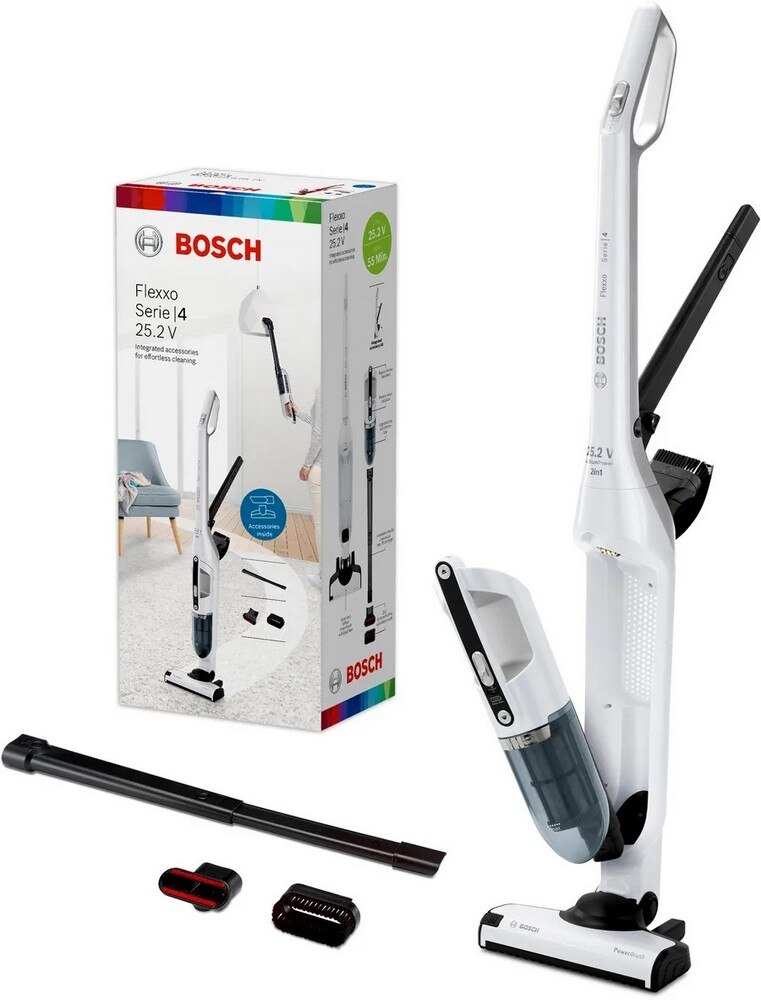 Aspirador Vertical Serie 4 BBH32551 Recarregável, Flexxo 25.2V - Branco Branco-10