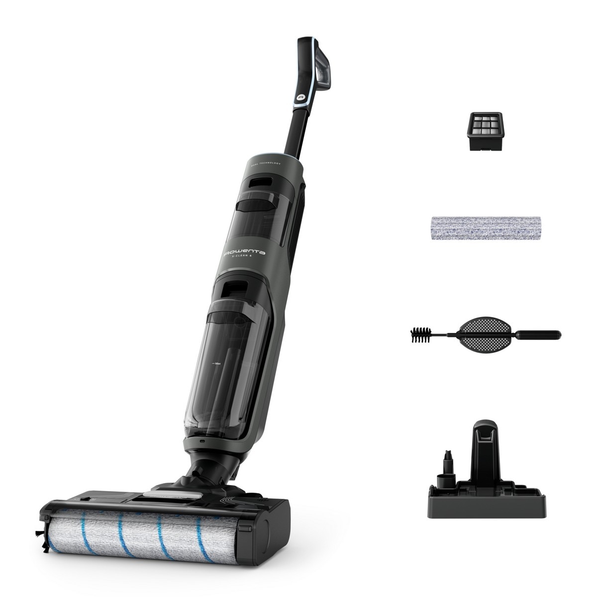 Imagem 0 de Máquina de Limpeza Rowenta GZ5035WO X-Clean 4, Lava e Aspira, Sistema Autolimpeza, Autonomia de 50 min - Cinzento e Preto