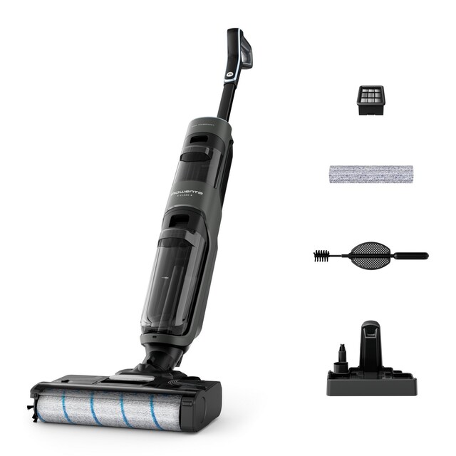 Imagem 0 de Máquina de Limpeza Rowenta GZ5035WO X-Clean 4, Lava e Aspira, Sistema Autolimpeza, Autonomia de 50 min - Cinzento e Preto