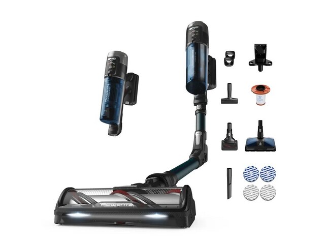 Imagem 0 de Aspirador Vertical Rowenta X-Force Flex 13.60 Animal Aqua RH9AD1WO com Autonomia 60 min, 150 AW - Preto e Azul