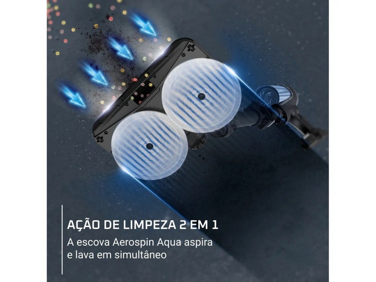 Aspirador Vertical Rowenta X-Force Flex 13.60 Animal Aqua RH9AD1WO com Autonomia 60 min, 150 AW - Preto e Azul Preto / Azul-3