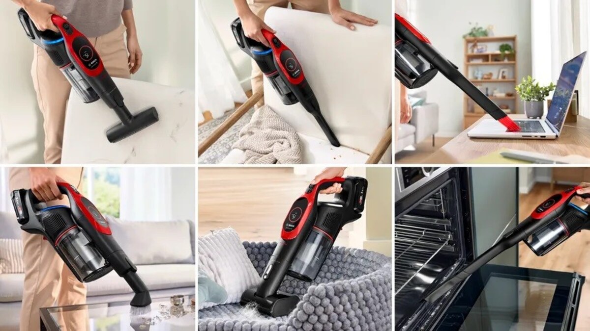 Aspirador Vertical Bosch Unlimited 9 ProAnimal BBS931PET Recarregável, Autonomia de 60 min - Vermelho Vermelho-6