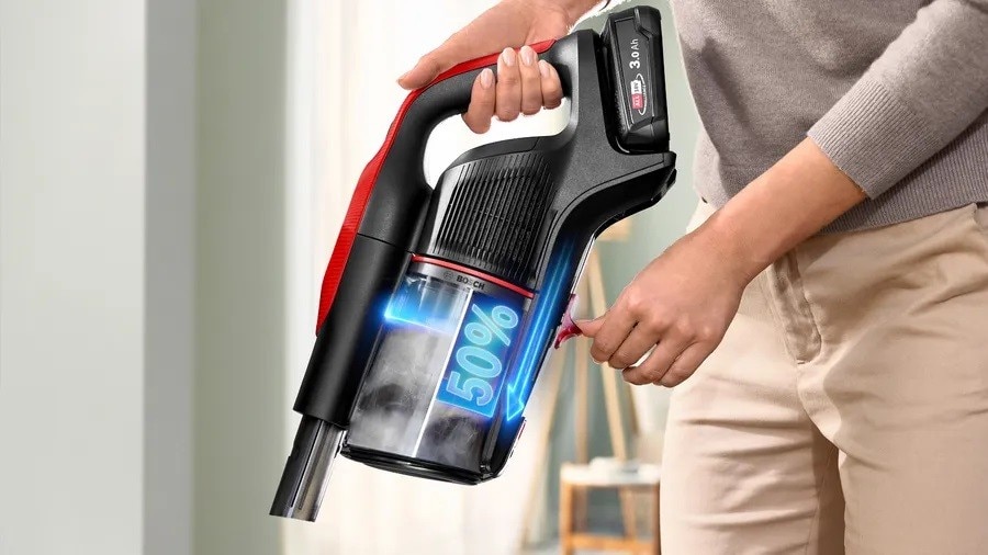 Aspirador Vertical Bosch Unlimited 9 ProAnimal BBS931PET Recarregável, Autonomia de 60 min - Vermelho Vermelho-8