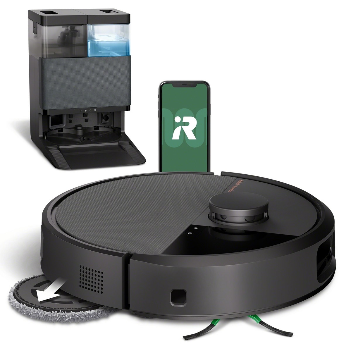 Imagem 0 de Robot Aspirador Irobot Roomba Plus 505 Combo + Base Autowash e ClearView? Pro LiDAR de Autonomia 180 min - Preto