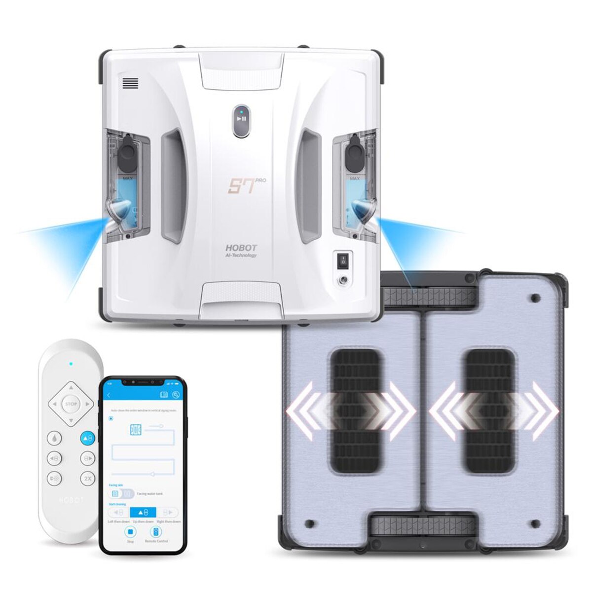Robot Limpa-vidros Smartbot Hobot S7-PRO Branco-4