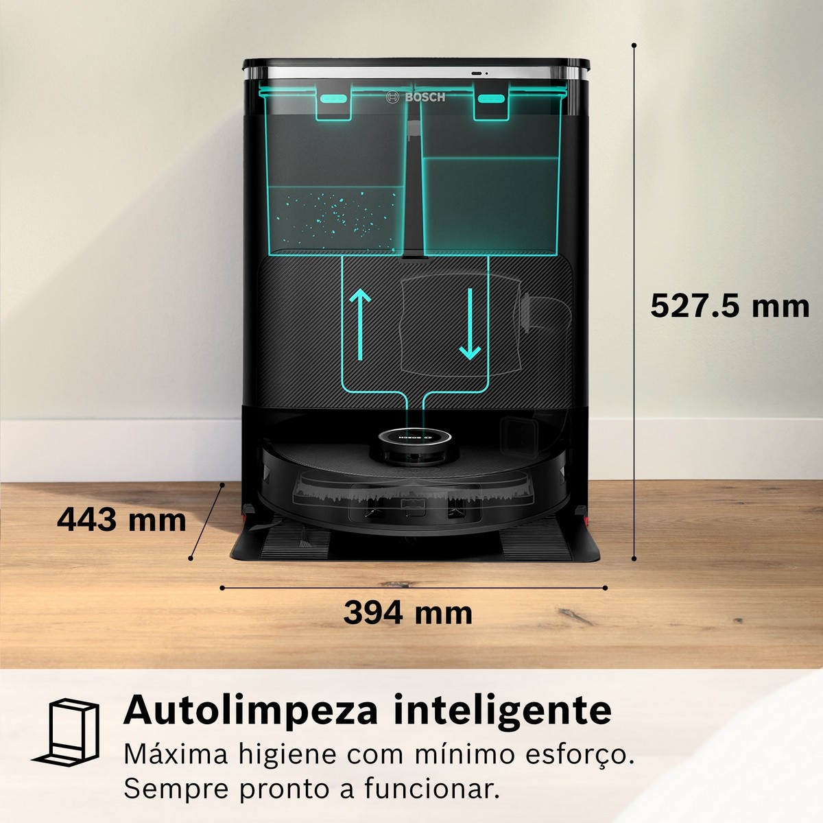 Robot Aspirador Bosch BCRDW3BX Spotless Max Cam Preto-6
