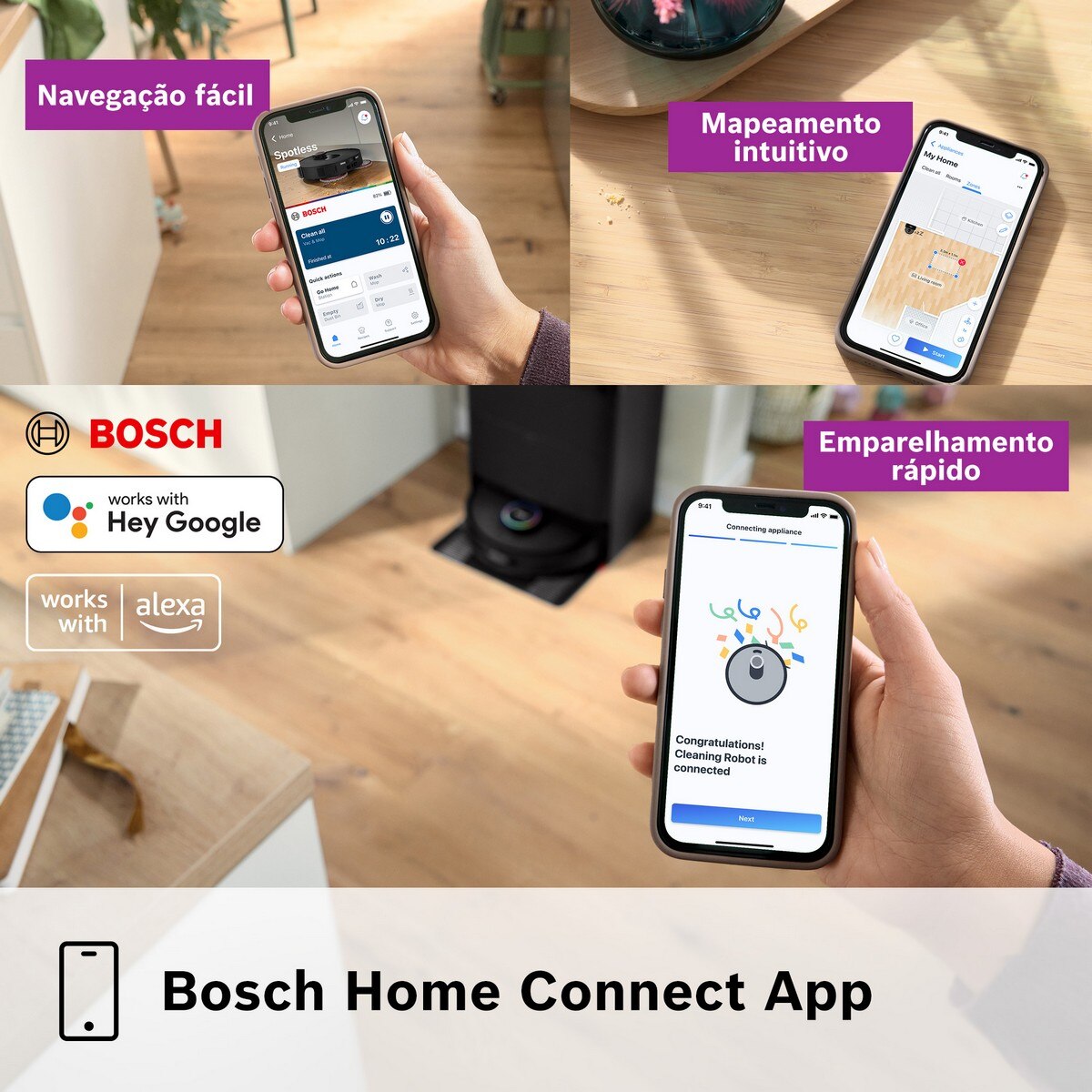 Robot Aspirador Bosch BCRDW3BX Spotless Max Cam Preto-11