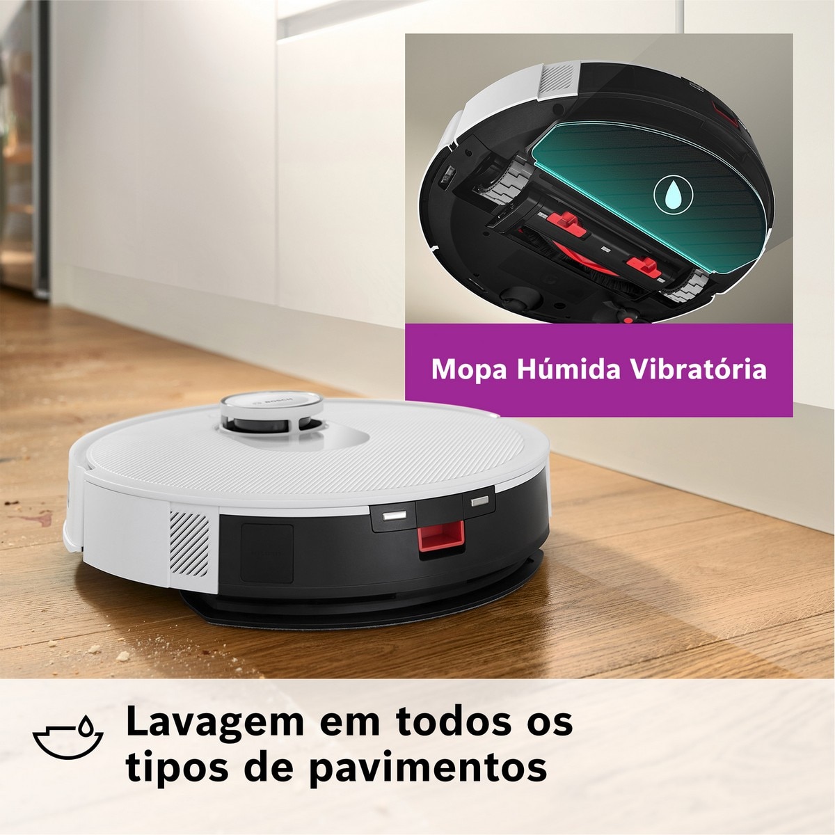 Robot Aspirador Bosch BCRD2W Spotless Advanced + Branco-3