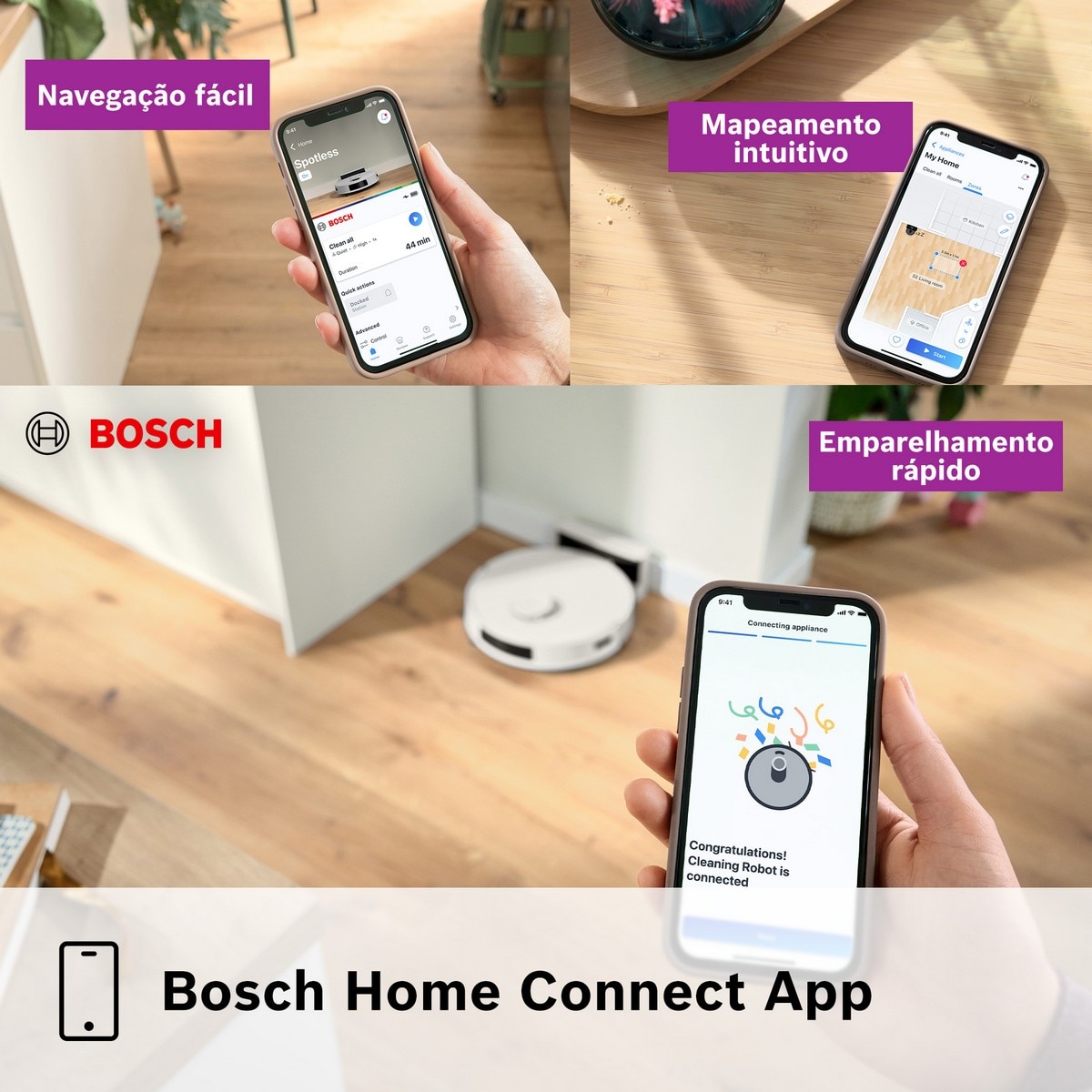 Robot Aspirador Bosch BCRD2W Spotless Advanced + Branco-10