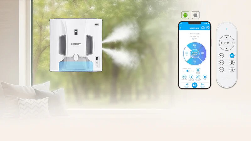 Robot Limpa-vidros Smartbot Hobot SP10 Branco-10