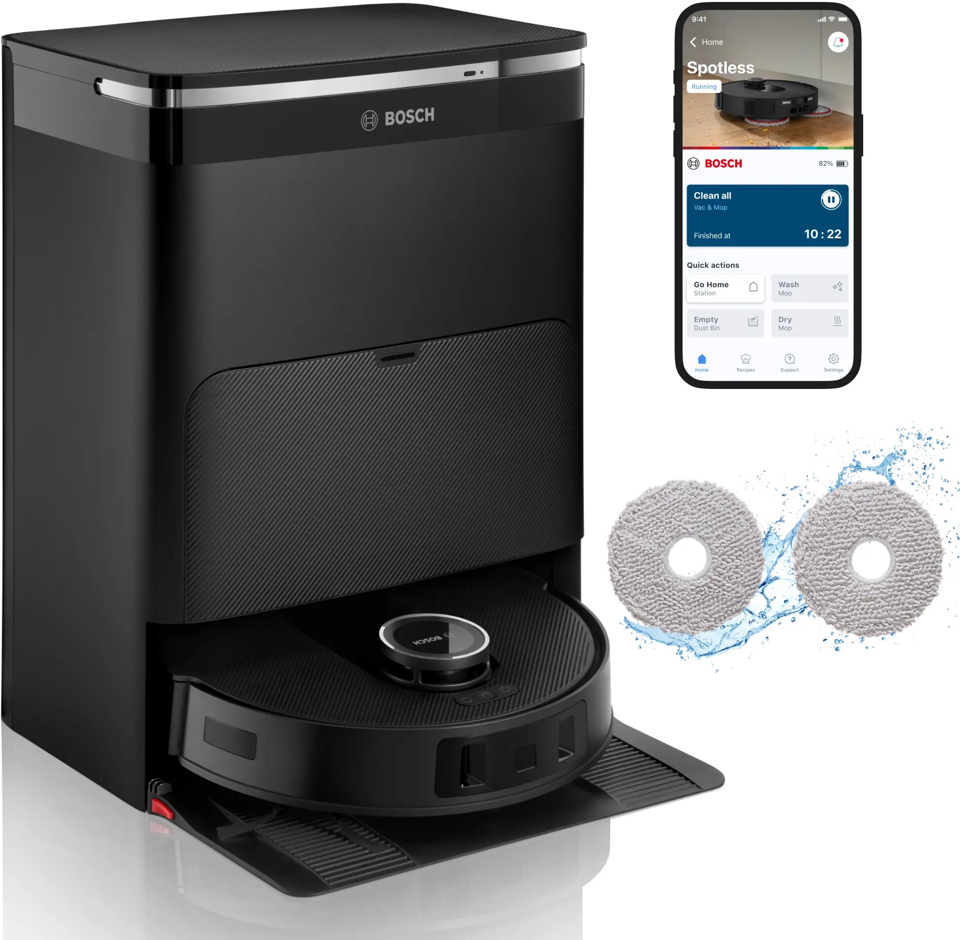 Imagem 0 de Robot Aspirador Bosch BCRDW3B Spotless Max - Preto