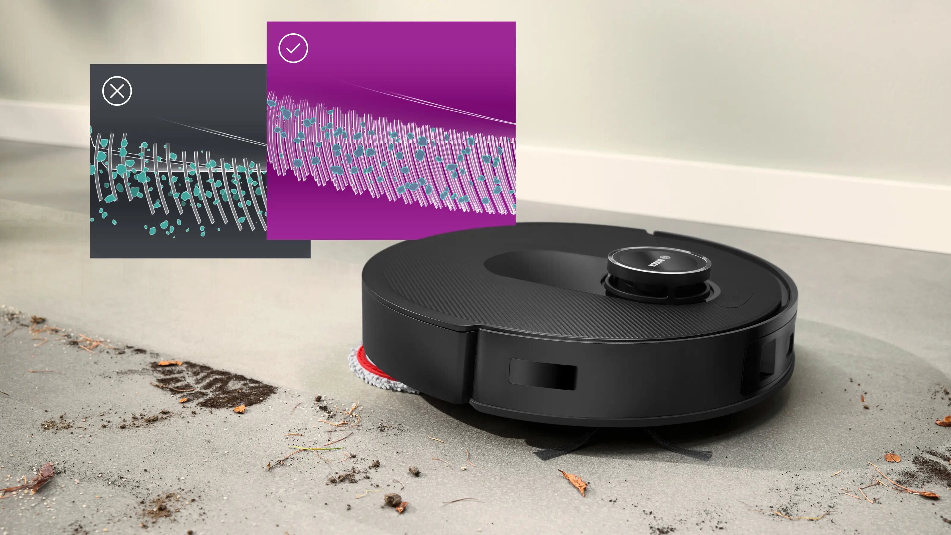 Robot Aspirador Bosch BCRDW3B Spotless Max - Preto Preto-2