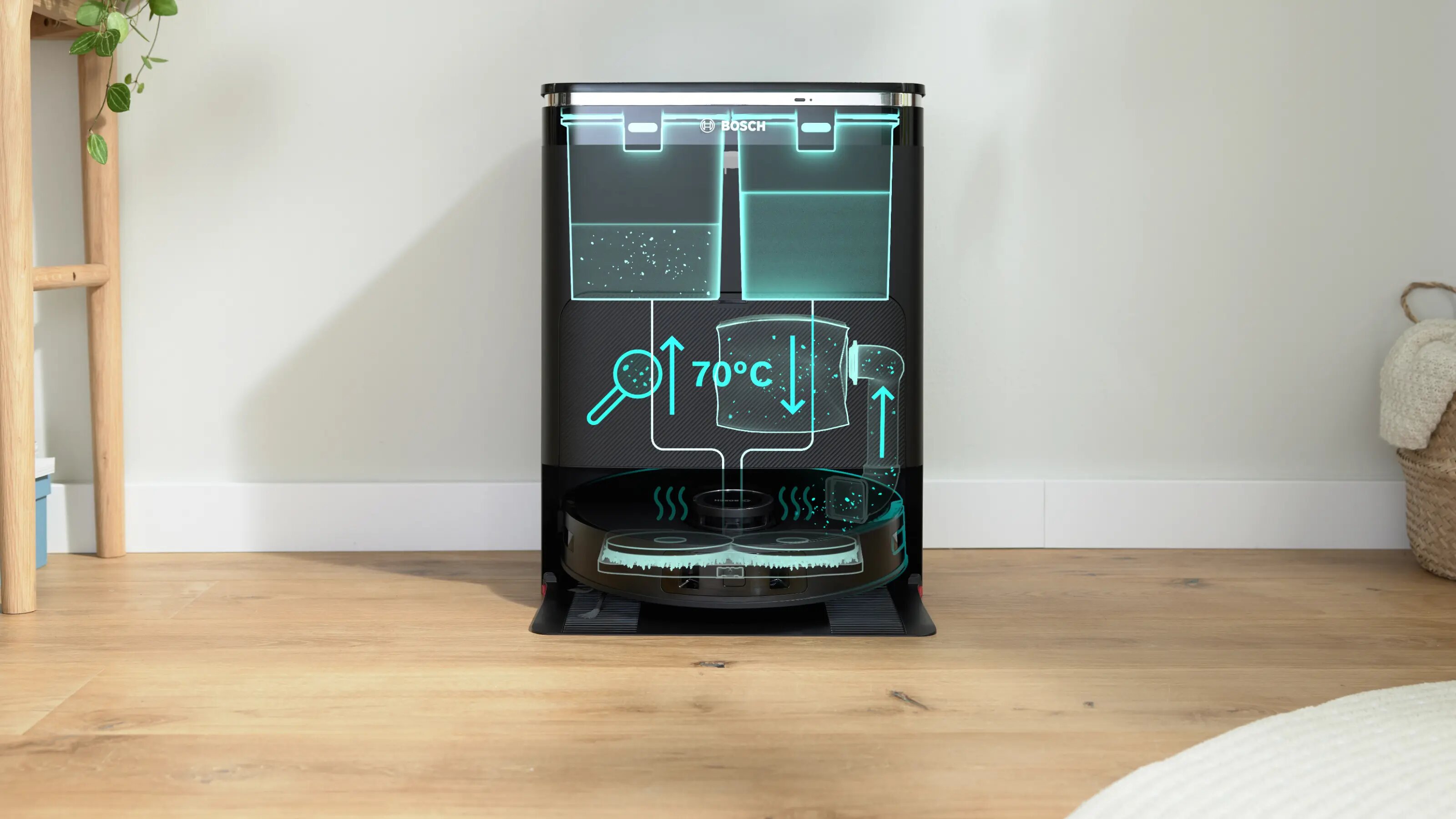 Robot Aspirador Bosch BCRDW3B Spotless Max - Preto Preto-4