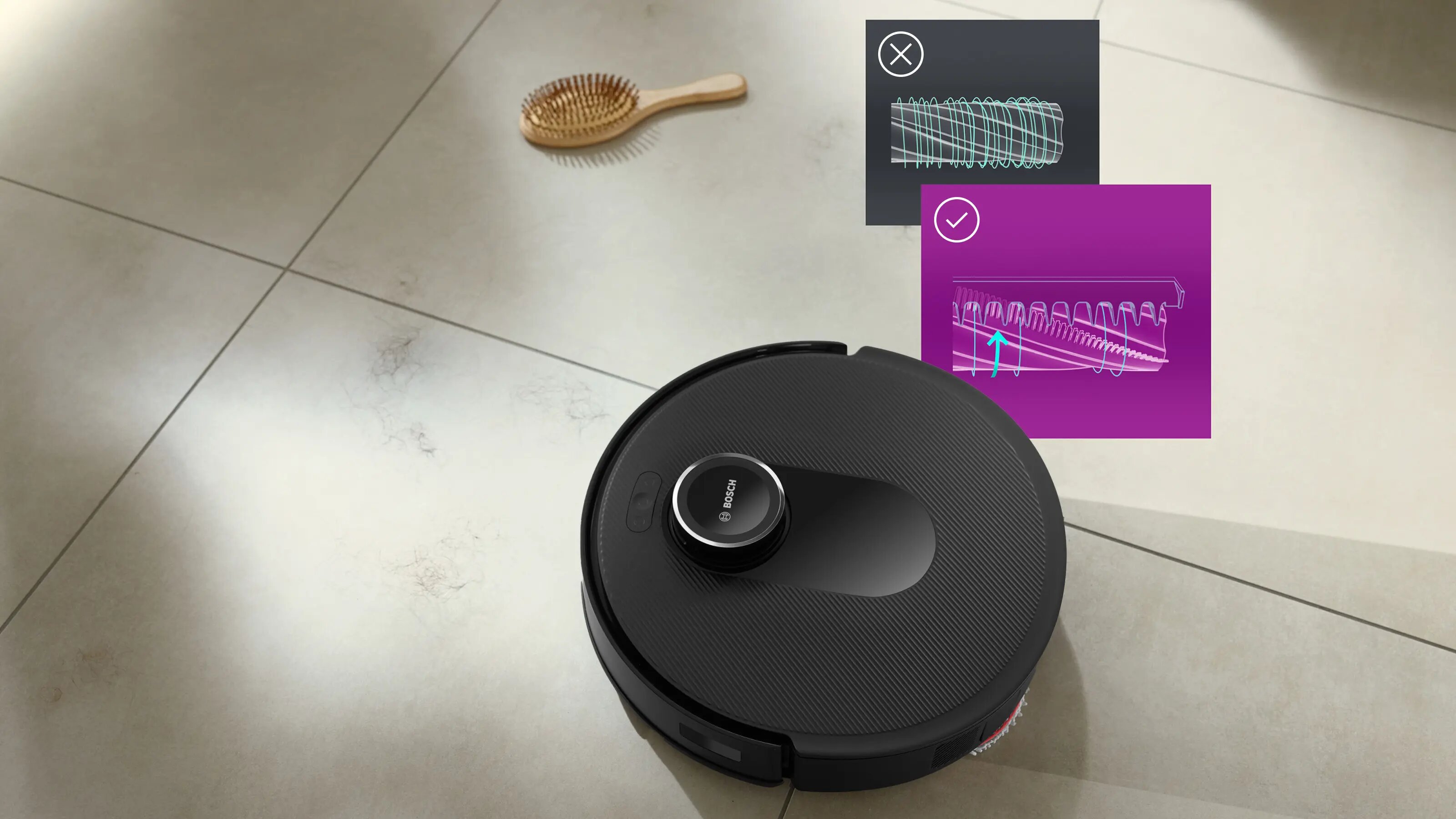 Robot Aspirador Bosch BCRDW3B Spotless Max - Preto Preto-5