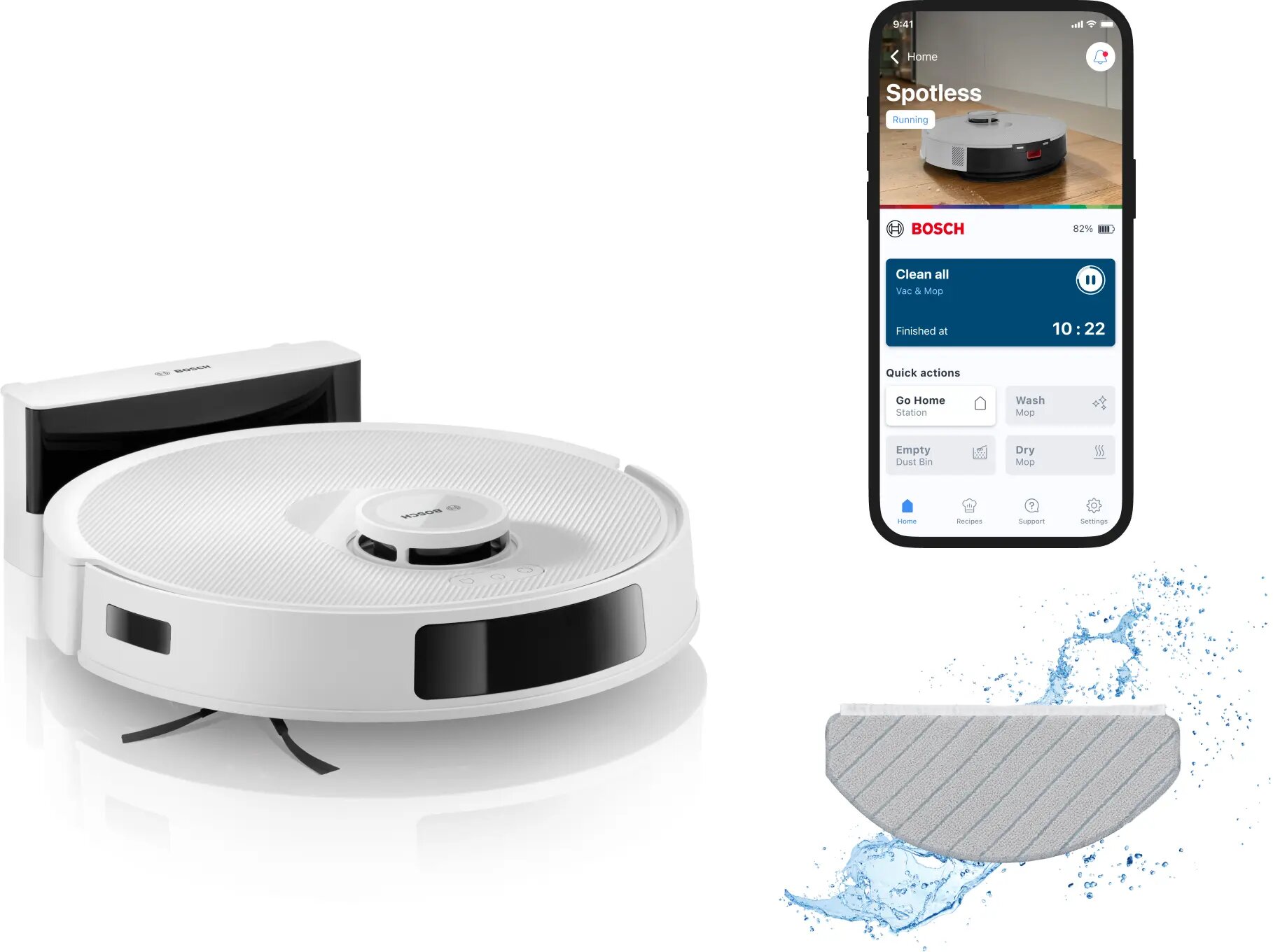 Imagem 0 de Robot Aspirador Bosch BCRC1W Spotless - Branco