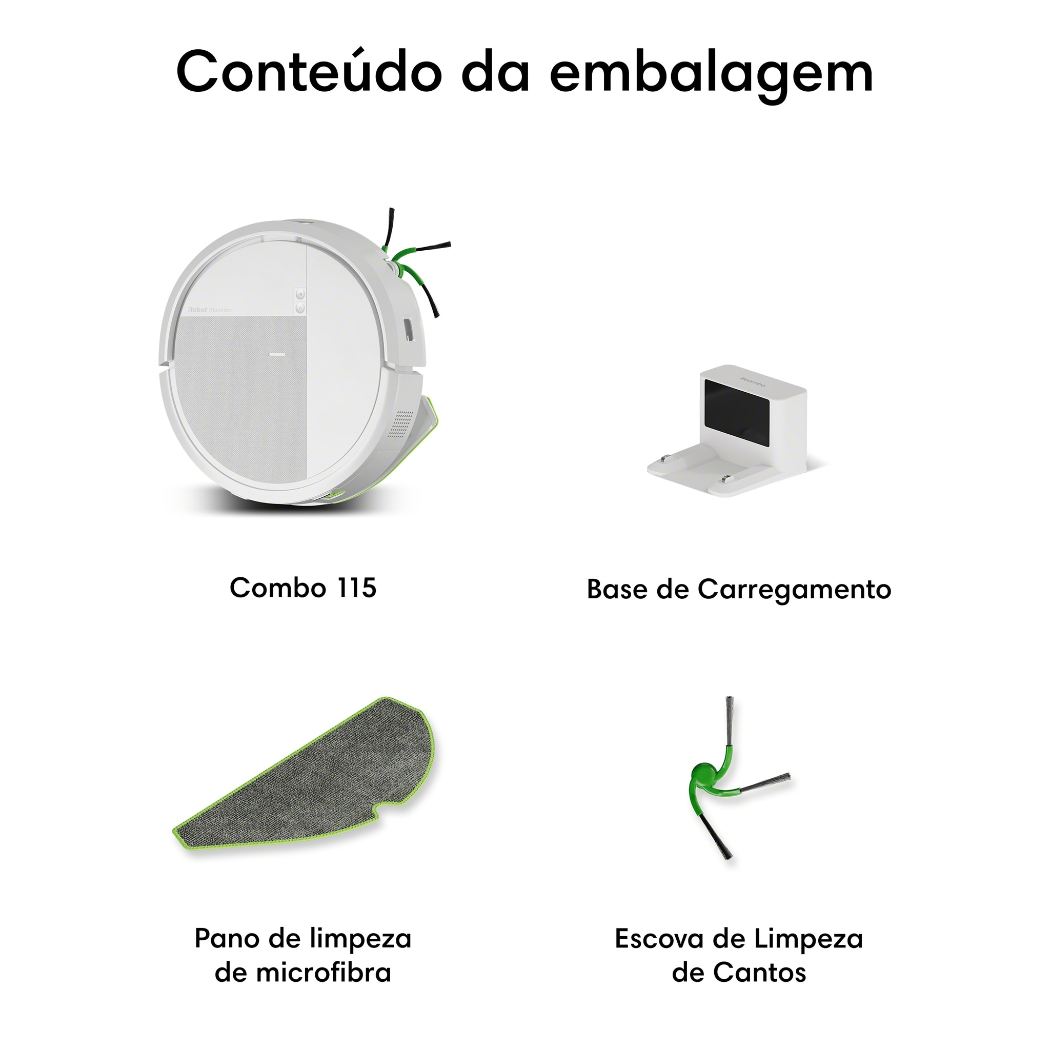 Robot Aspirador e Mopa Roomba® 115 Combo com 15?000 Pascal, ClearView LiDAR e Mopa SmartScrub Branco-10