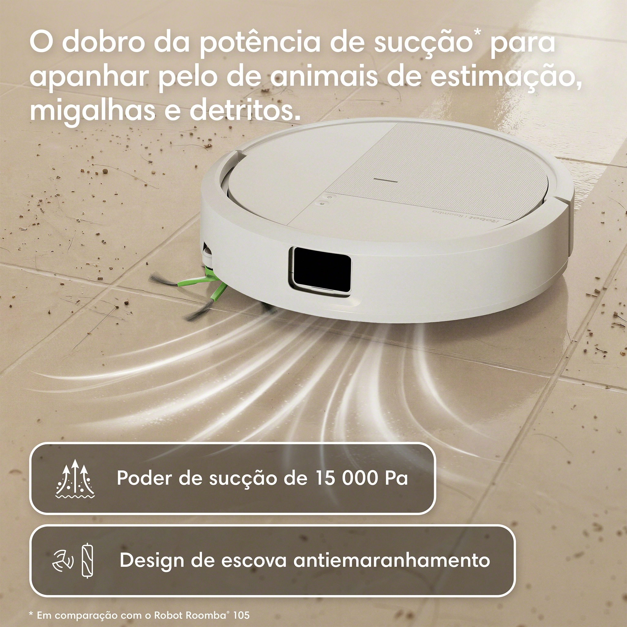 Robot Aspirador e Mopa Roomba® 115 Combo + Base AutoEmpty™ com 90 Dias de Esvaziamento Automático e 15?000 Pascal Branco-4