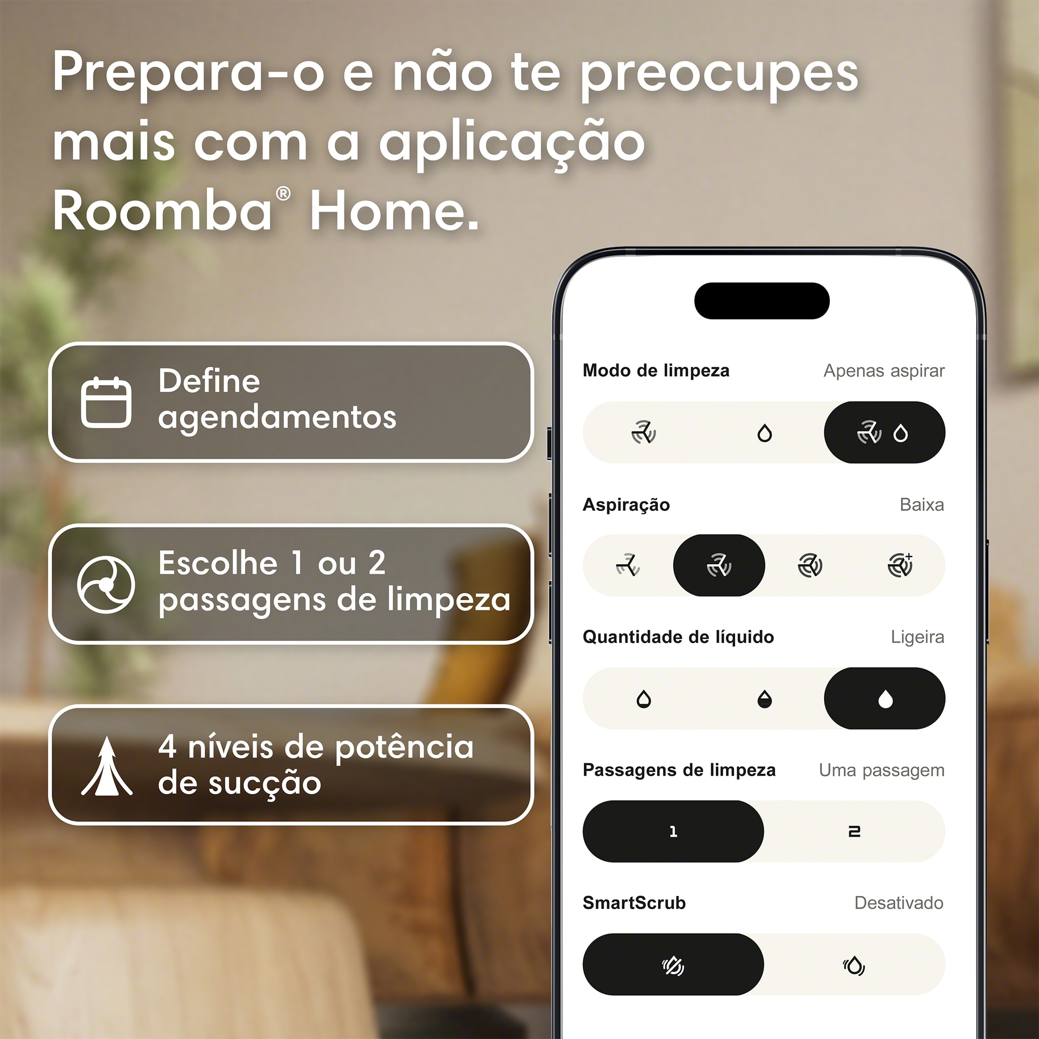 Robot Aspirador e Mopa Roomba® 115 Combo + Base AutoEmpty™ com 90 Dias de Esvaziamento Automático e 15?000 Pascal Branco-9