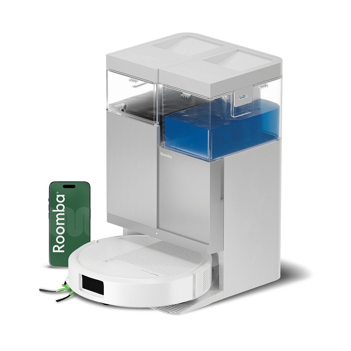 Imagem 0 de Robot Aspirador e Mopa Roomba Plus 415 Combo com Base AutoWash Multifunções, 20.000 Pa, Mopas DualClean Eleváveis e Secagem por Calor - Branco