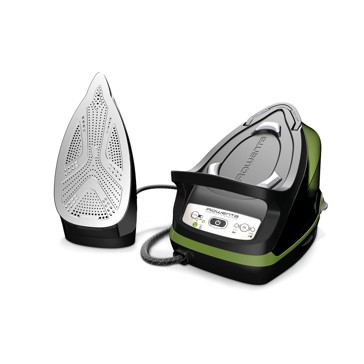Ferro de Engomar com Caldeira Rowenta Compact Steam DG7664 de 2200 W e Pressão de 6,5 bar Preto / Verde-3