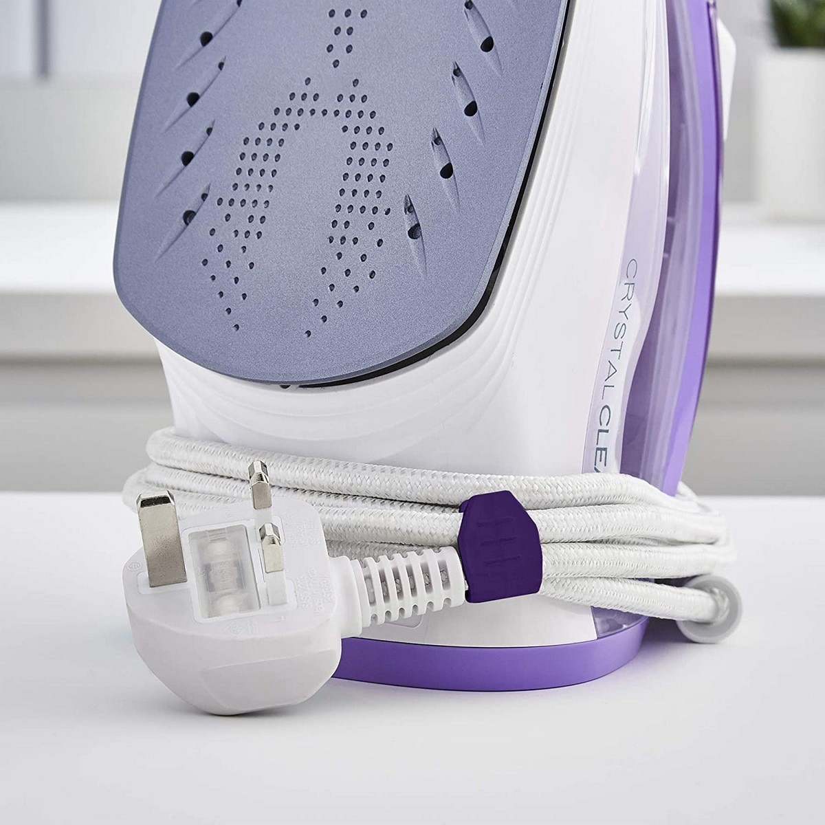 Ferro a Vapor Morphy Richards Crystal Clear 300301 de 2400 W Jato a Vapor 115 g/min e Base Cerâmica - Roxo e Branco Púrpura/Branco-7