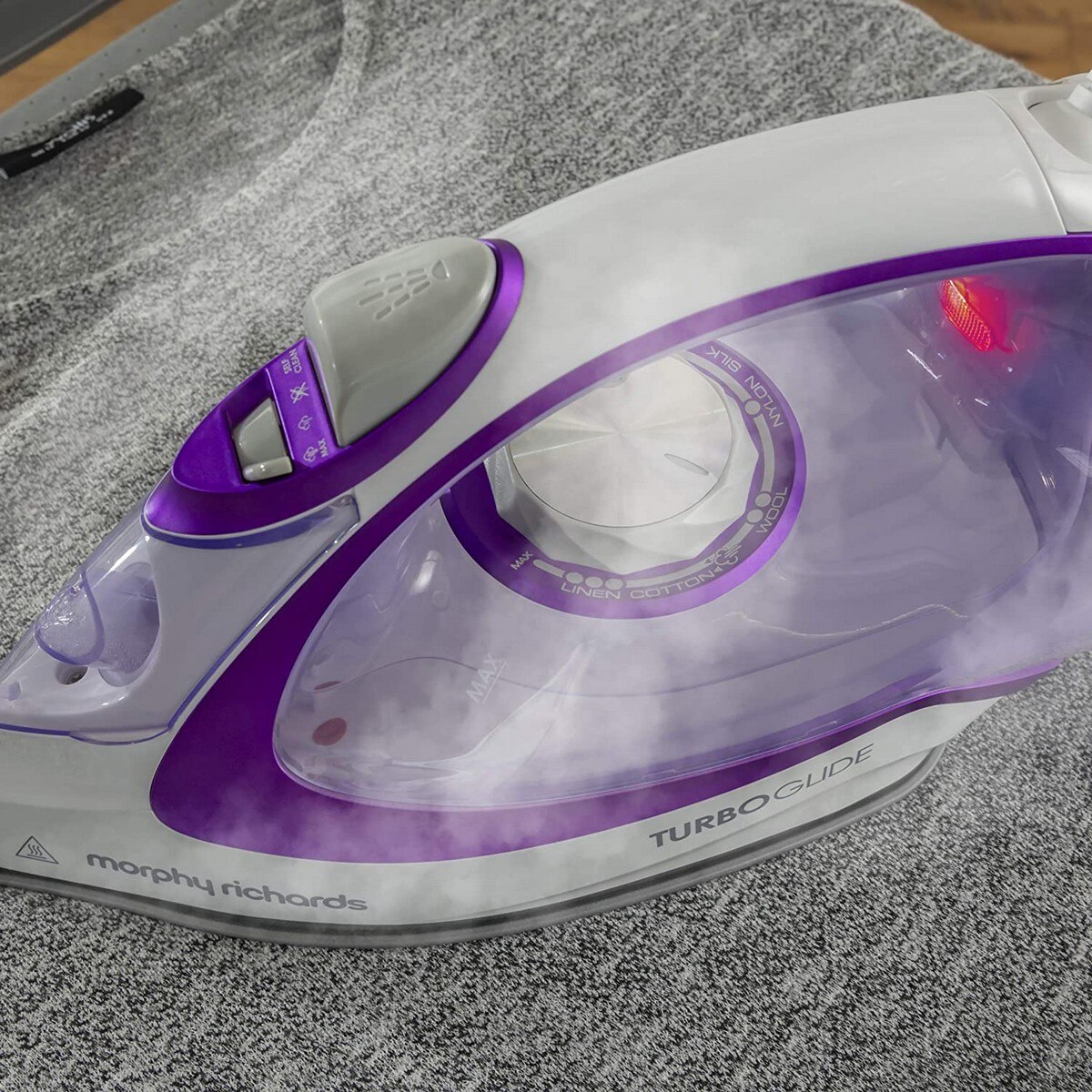 Ferro a Vapor Morphy Richards Turbo Glide 302000 de 2800 W Jato a Vapor 150 g/min e Base Cerâmica - Roxo e Branco Púrpura/Branco-2