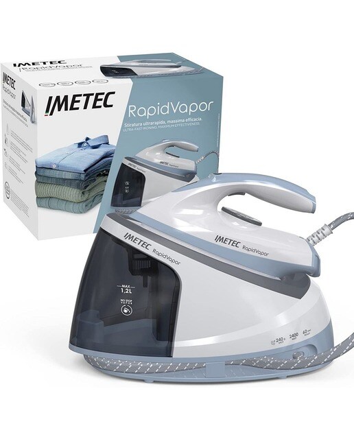 Imagem 0 de Ferro de Engomar com Caldeira Imetec 4IFFRI9033 RapidVapor Base Cerâmica de 2400 W Jato a Vapor 240 g/min - Branco