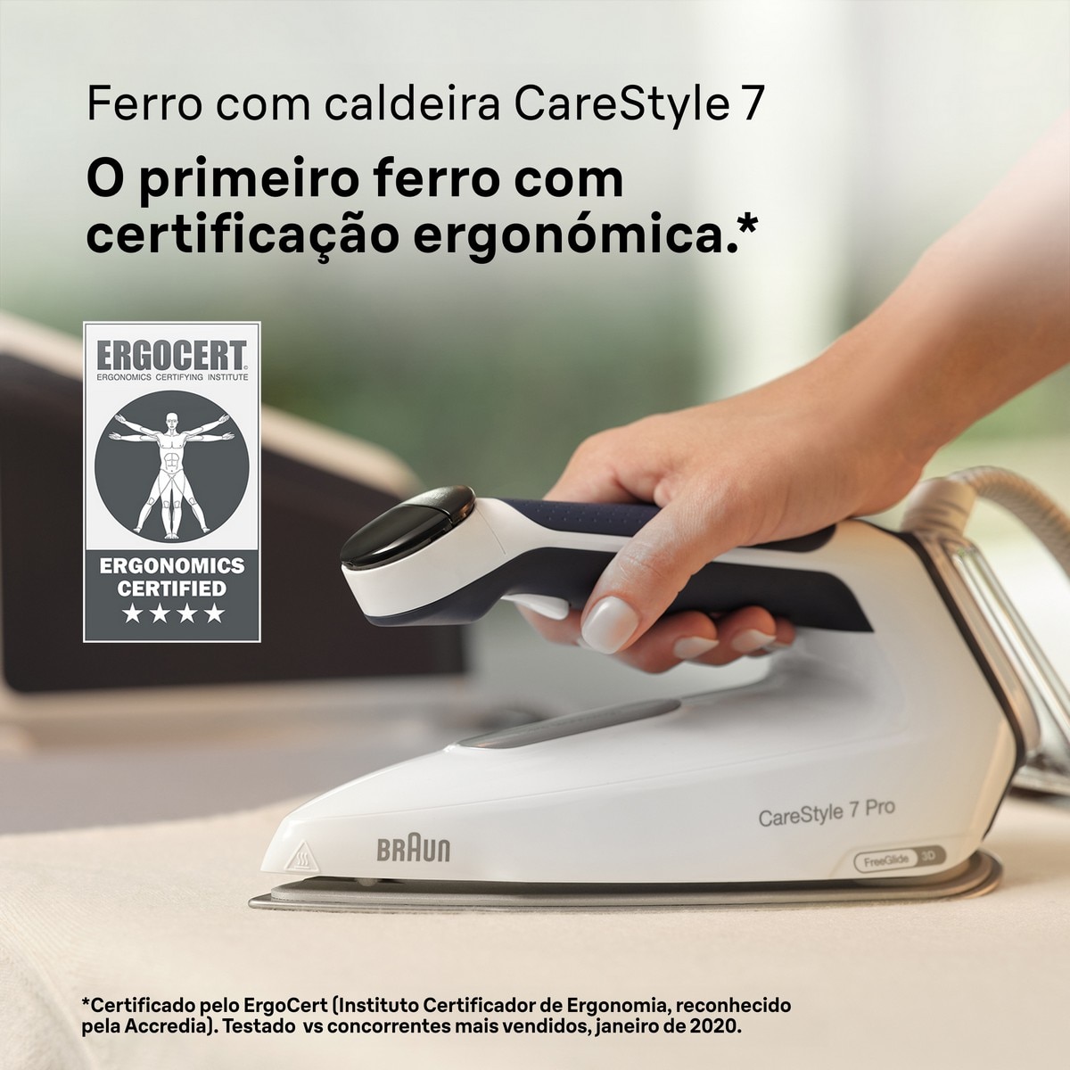 Ferro de Engomar com Caldeira Braun CareStyle 7 Pro IS7282BL Pressão 8 bar e Jato Vapor 650 g/min - Azul Branco / Azul-4