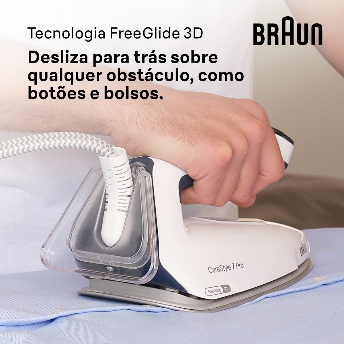 Ferro de Engomar com Caldeira Braun CareStyle 7 Pro IS7282BL Pressão 8 bar e Jato Vapor 650 g/min - Azul Branco / Azul-7