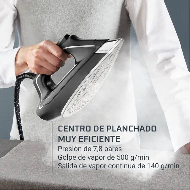 Ferro de Engomar com Caldeira Rowenta DG9621F0 Eco Steam Pro, Pressão 7.8 bar e Jato Vapor 500 g/min - Preto e Verde Preto / Verde-4