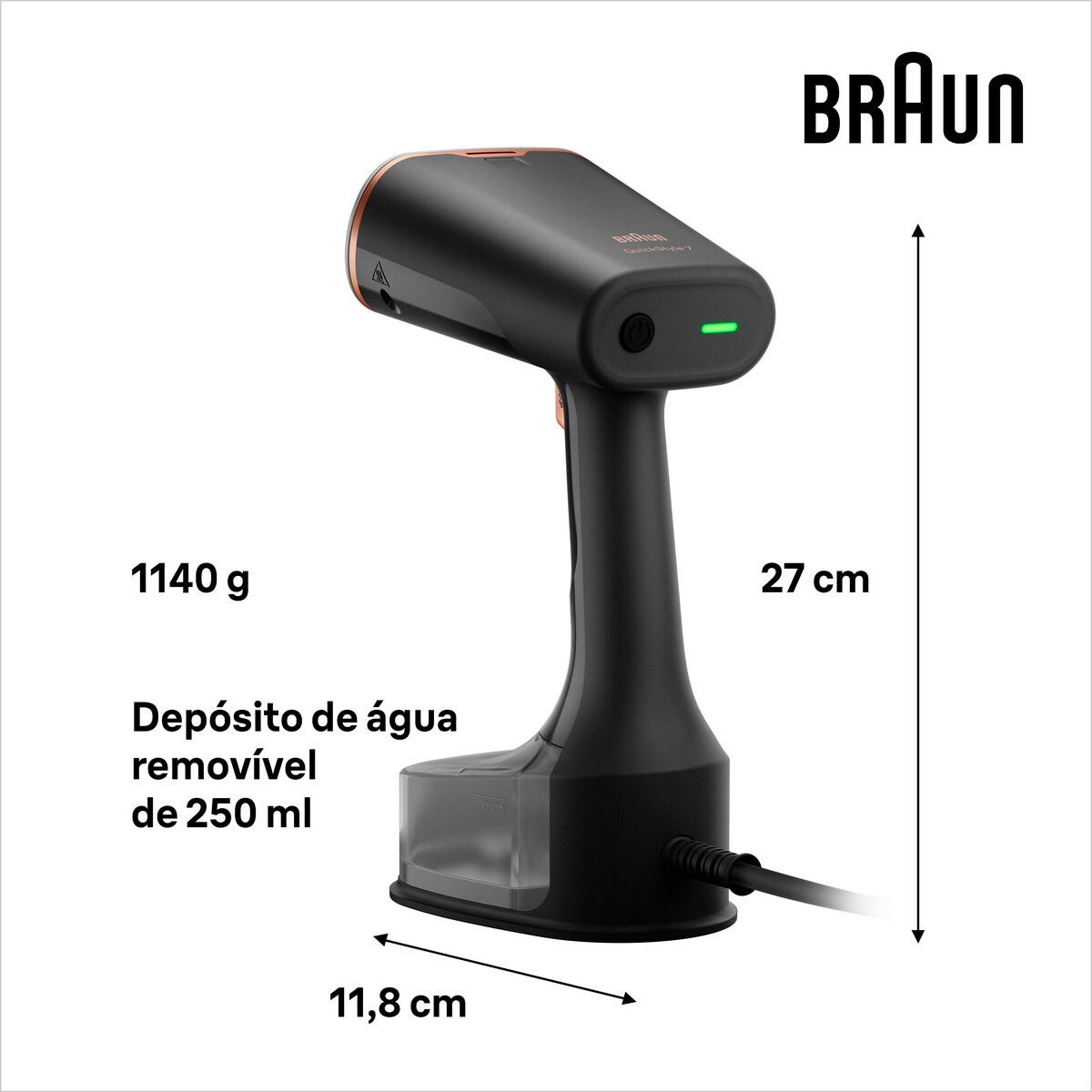 Ferro Vertical a Vapor Baun GS7077BK QuickStyle de 1600 W - Preto Preto-4