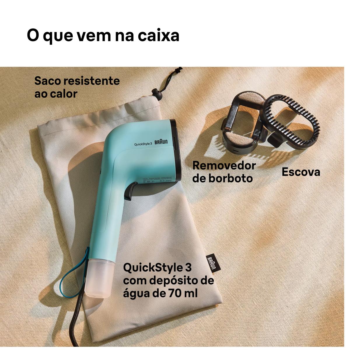 Ferro Vertical a Vapor Braun QuickStyle 3 GS3013GR Ultracompacto 9