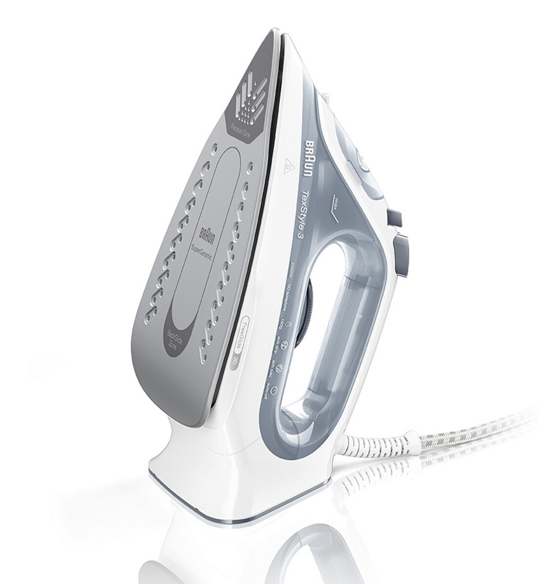 Ferro a Vapor Braun TexStyle 3 SI3054GY de 2400 W - Branco Branco-3