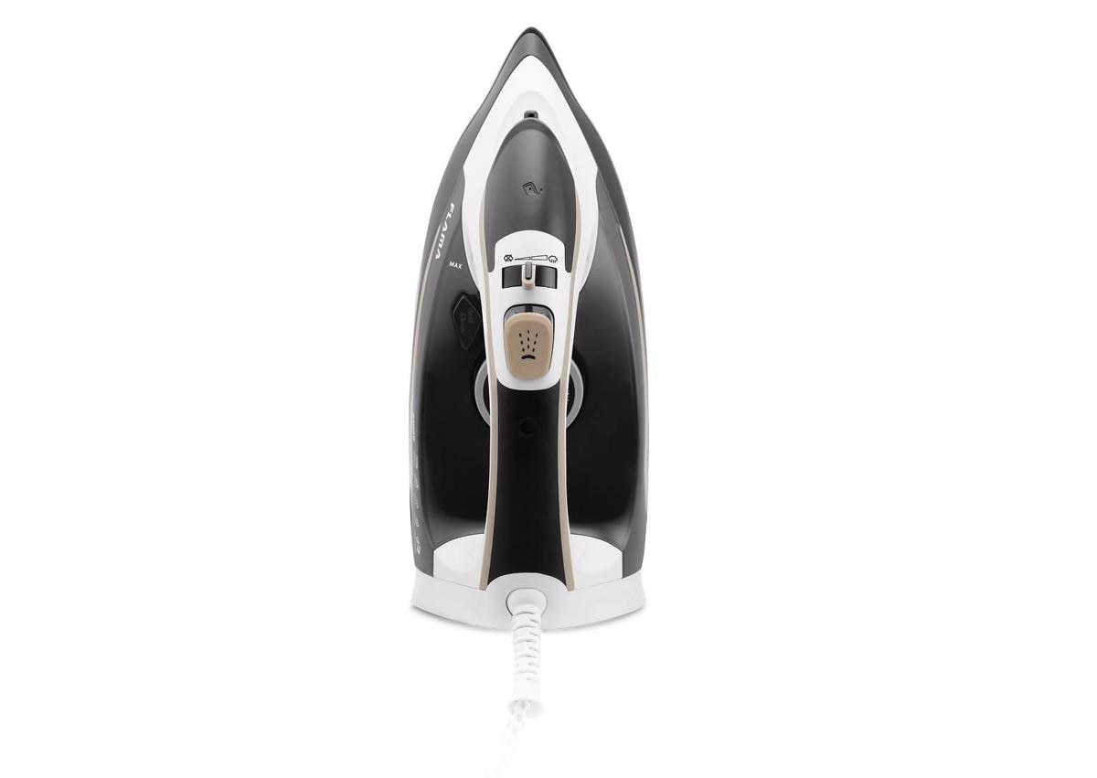 Ferro a Vapor Flama 5342FL de 2400 W Jato de Vapor 80 g/min com Base Cerâmica - Branco, Creme e Cinza 7