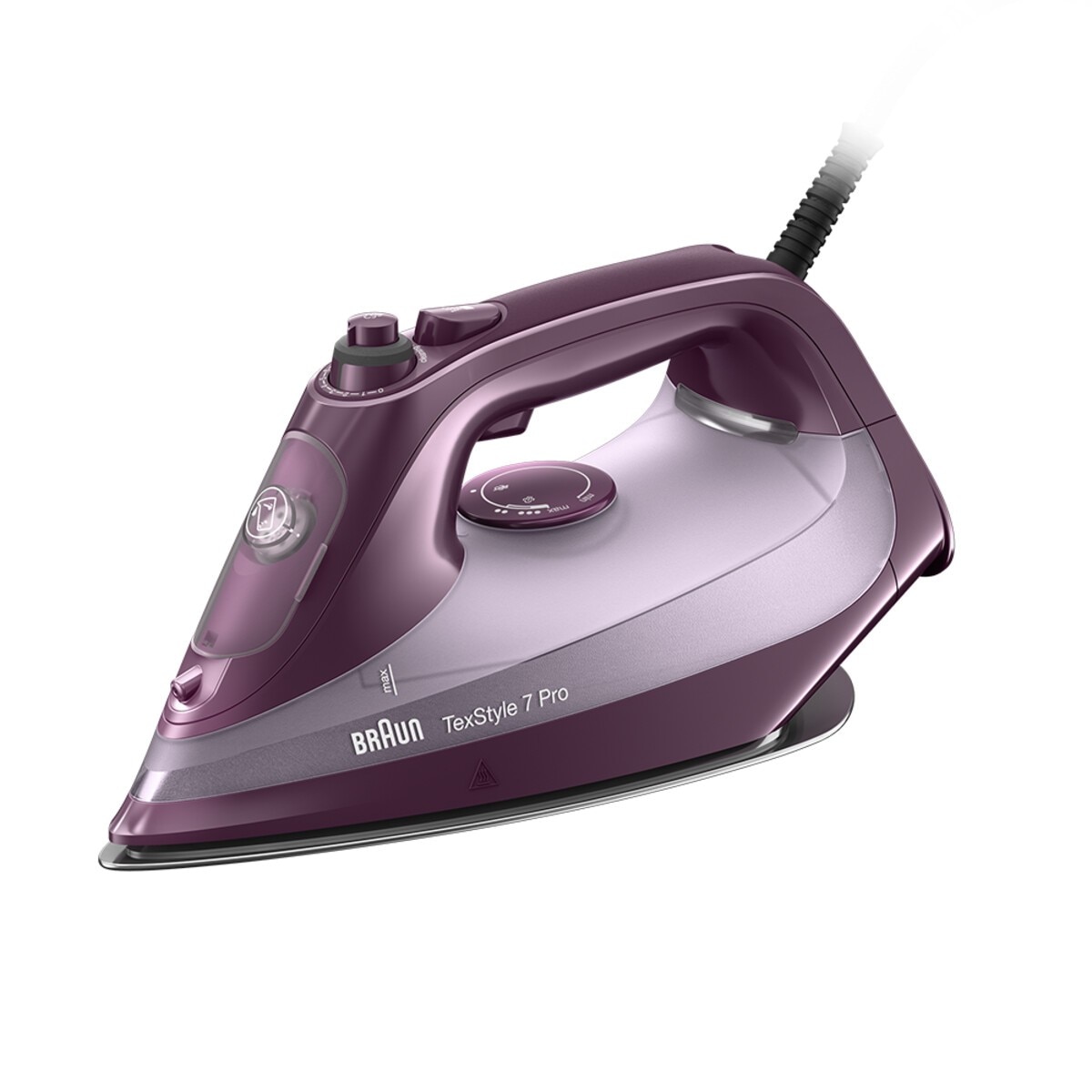 Imagem 0 de Ferro a Vapor Braun TexStyle 7 Pro SI7181VI de 3100 W Jato de Vapor 230 g/min com Base EloxalPlus - Roxo