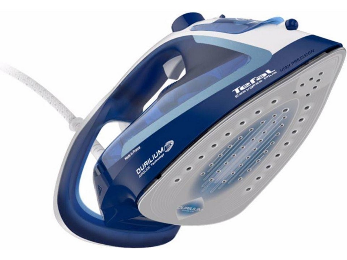Ferro a Vapor Tefal FV5735E0 Easygliss Plu de 2500 W Jato a Vapor 220 g/min e Base DuriliumAirglide - Azul Azul-2