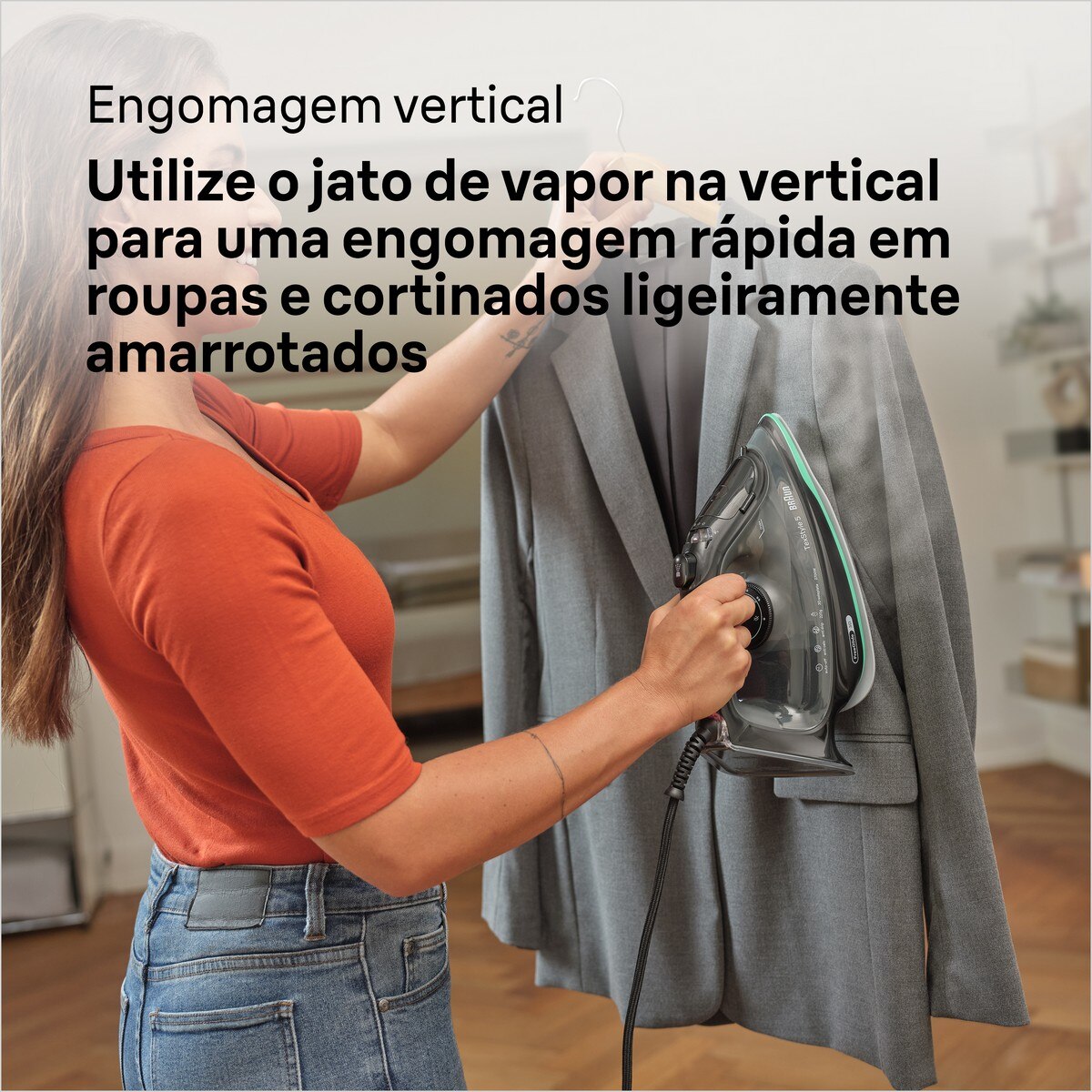 Ferro a Vapor BraunTexStyle 5 SI5277GR Base Cerâmico e Função de Vaporização Vertical - Preto e Verde Preto / Verde-6