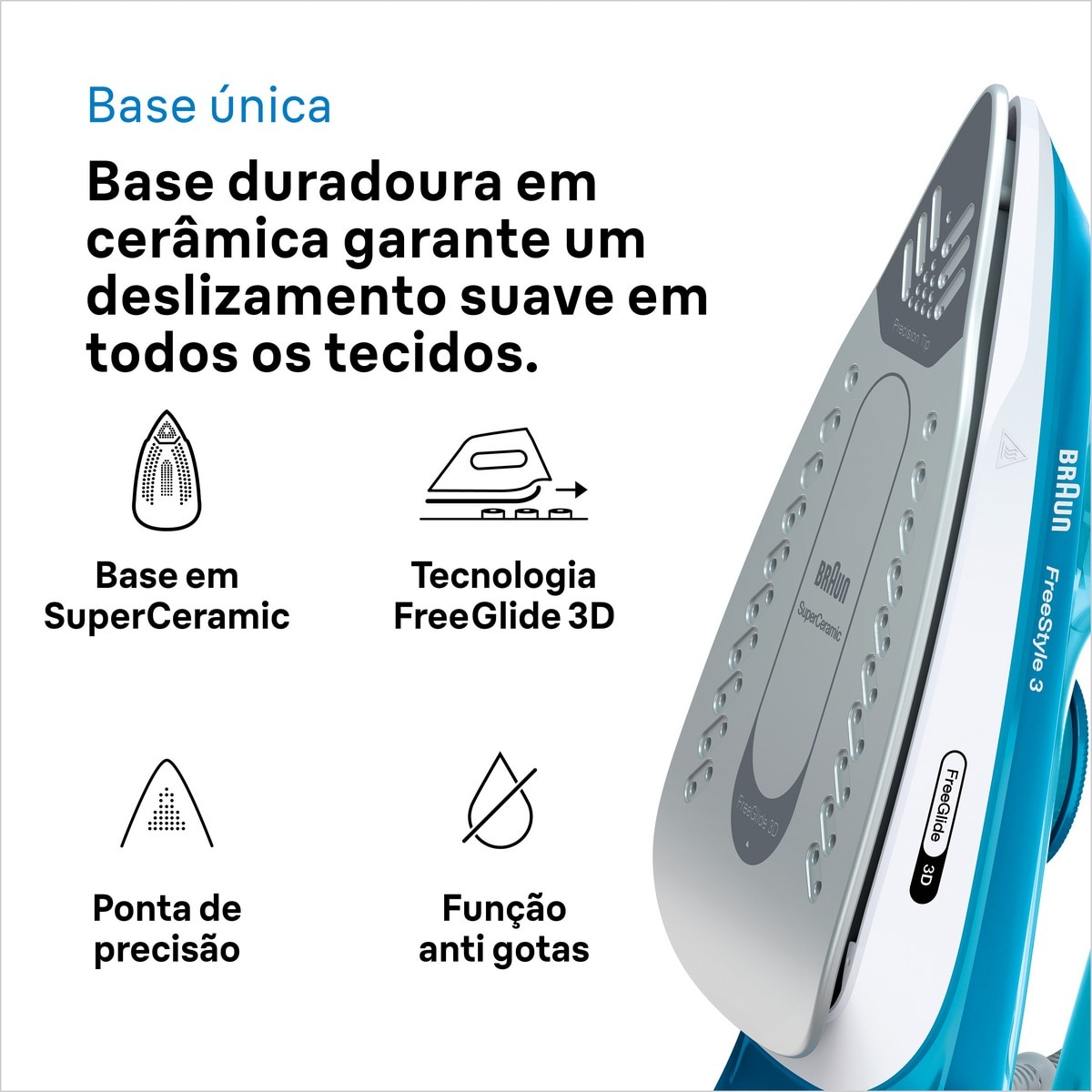 Ferro a Vapor Braun FreeStyle 3 FI3144BL de 2400W - Azul Azul-3