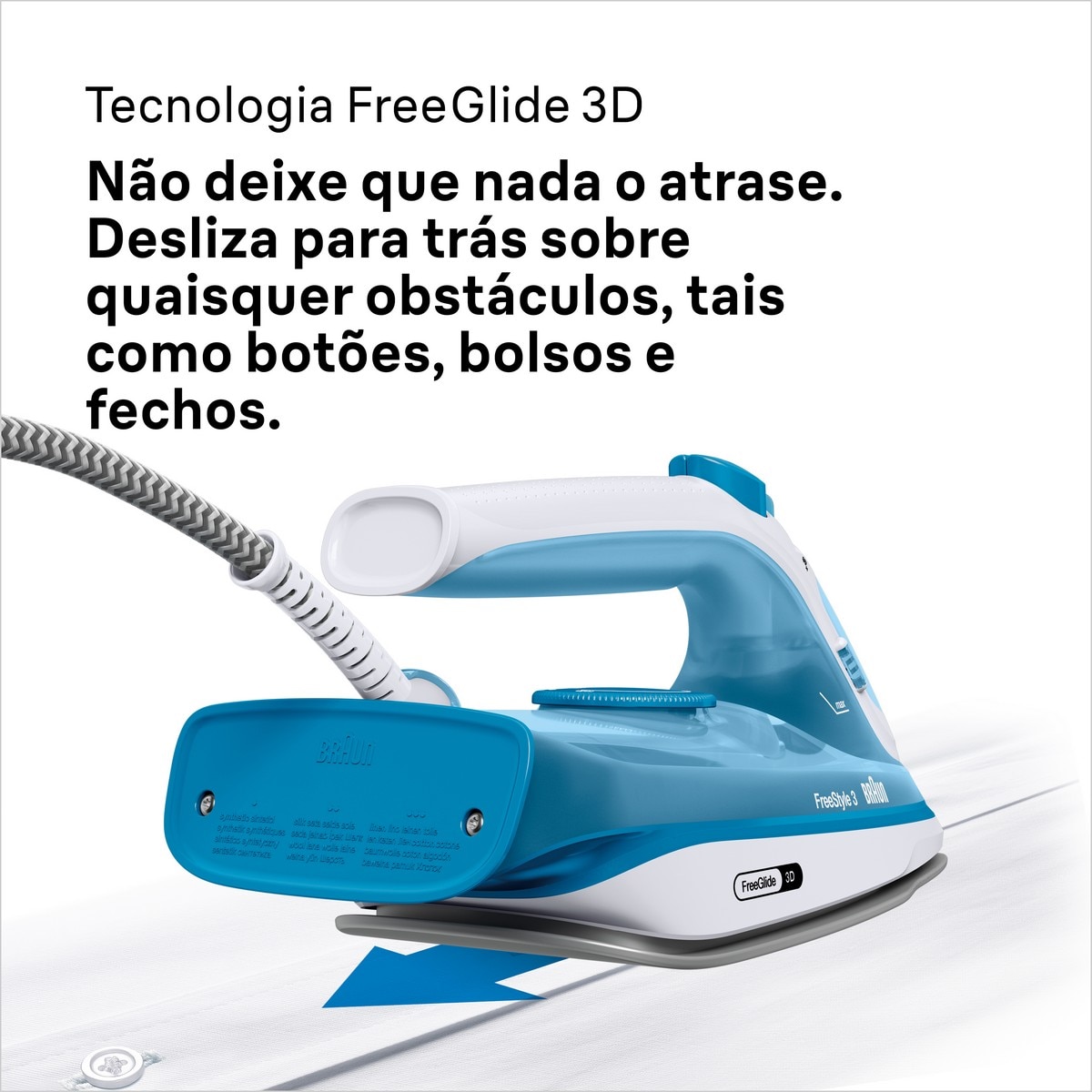 Ferro a Vapor Braun FreeStyle 3 FI3144BL de 2400W - Azul Azul-7