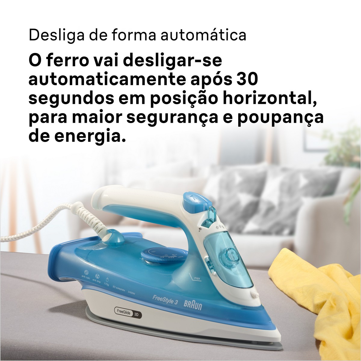 Ferro a Vapor Braun FreeStyle 3 FI3144BL de 2400W - Azul Azul-8