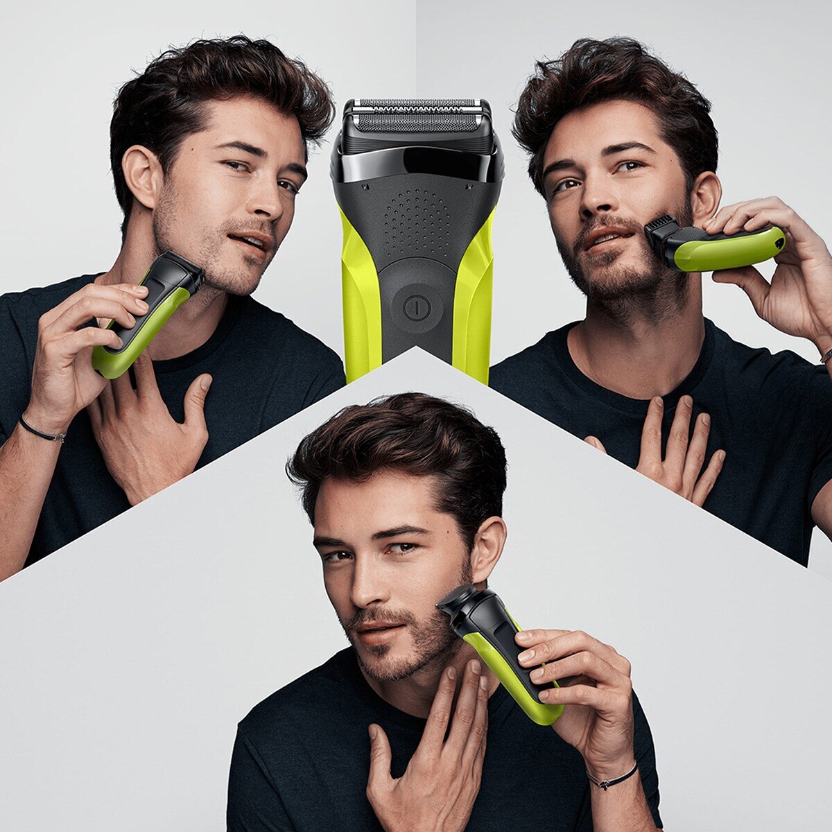 Máquina de Barbear Braun Series 3 300BT Recarregável com Aparador - Preto e Verde Preto / Verde-2